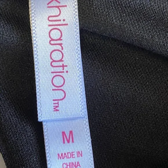 Xhilaration Black Swiss Dot Embroidered Babydoll Mini Dress M - Picture 10 of 14